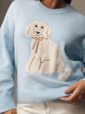 Anthropologie x Maeve Poodle Dog Pullover • Medium